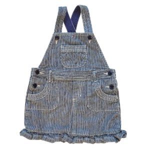 TOMMY HILFIGER Striped Denim Jean Overall Dress - Toddler Girl's 4 T